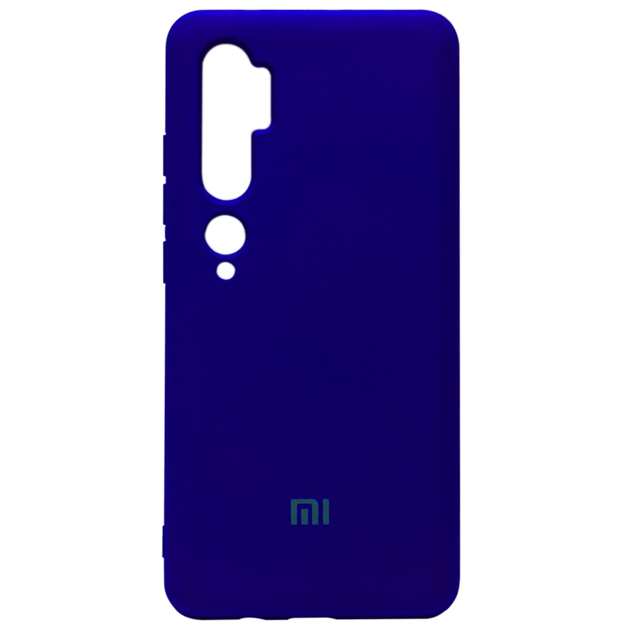Силиконовый чехол SOFT Silicone Case для Xiaomi Mi 10 Pro HQ (с логотипом) синий