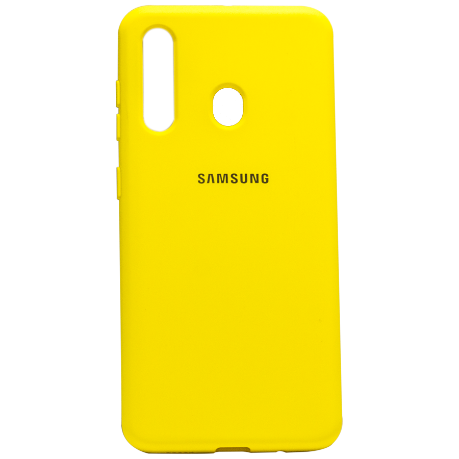 Силиконовый чехол SOFT Silicone Case для Samsung A01/A015 HQ (с логотипом) желтый