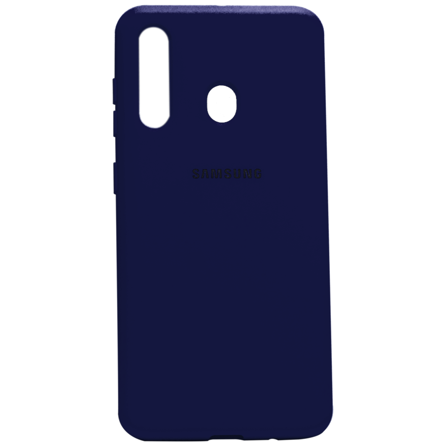 Силиконовый чехол SOFT Silicone Case для Samsung A20/ A30 HQ (с логотипом) синий
