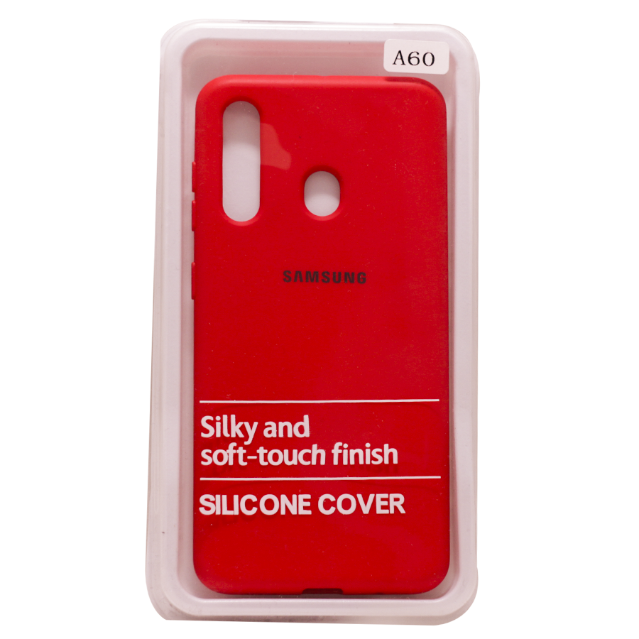 Силиконовый чехол SOFT Silicone Case для Samsung A01 Core/A013F/M01 Core HQ (с логотипом) красный