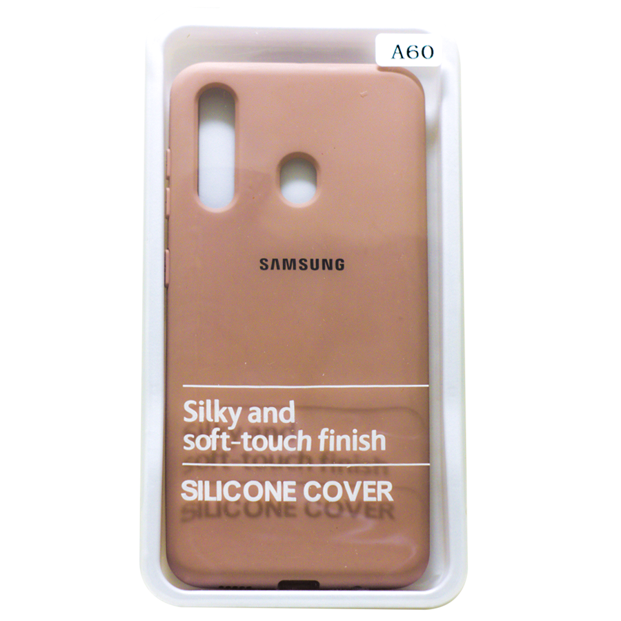 Силиконовый чехол SOFT Silicone Case для Samsung A01 Core/A013F/M01 Core HQ (с логотипом) персик