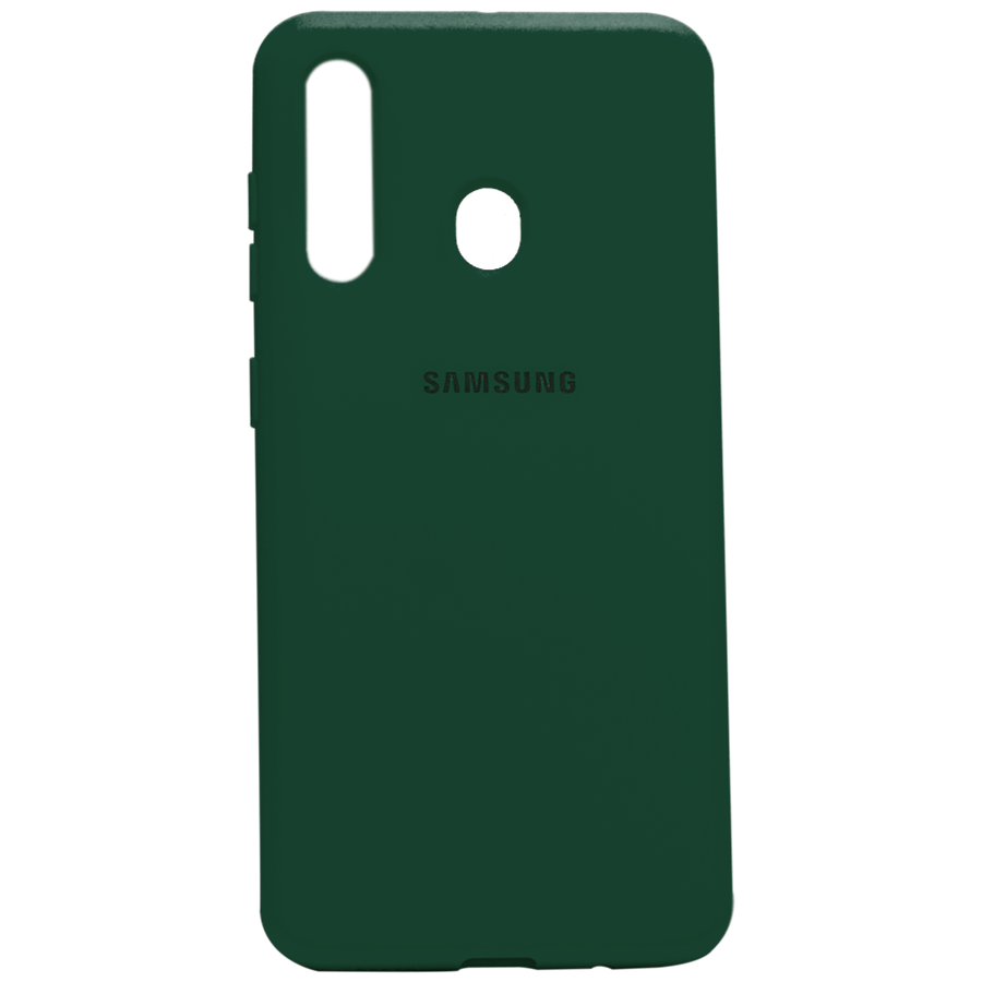 Силиконовый чехол SOFT Silicone Case для Samsung A01 Core/A013F/M01 Core HQ (с логотипом) темно-зеленый