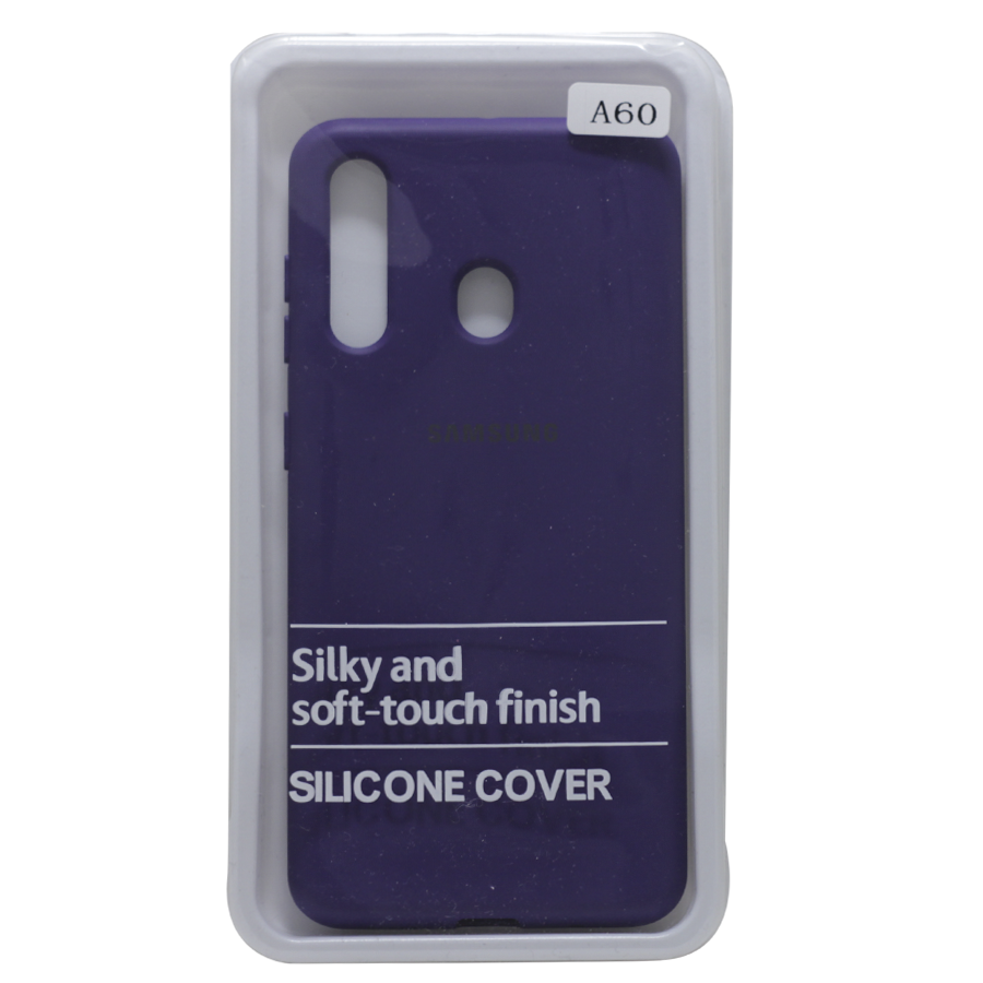 Силиконовый чехол SOFT Silicone Case для Samsung A01 Core/A013F/M01 Core HQ (с логотипом) фиолетовый