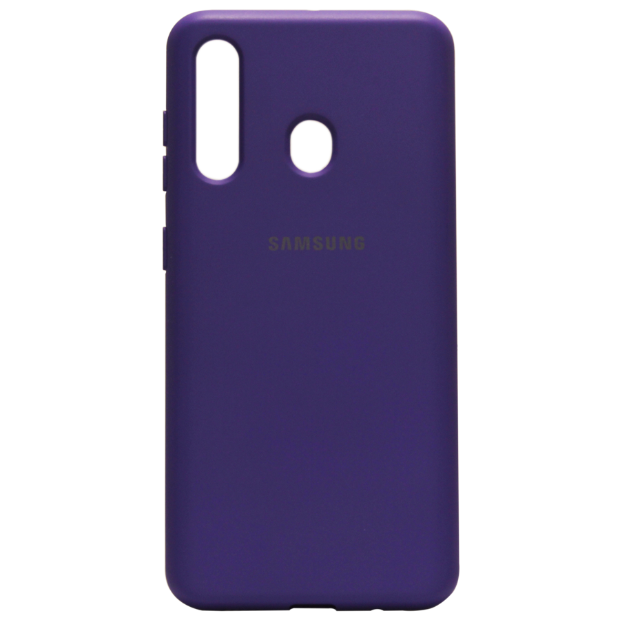 Силиконовый чехол SOFT Silicone Case для Samsung A01 Core/A013F/M01 Core HQ (с логотипом) фиолетовый