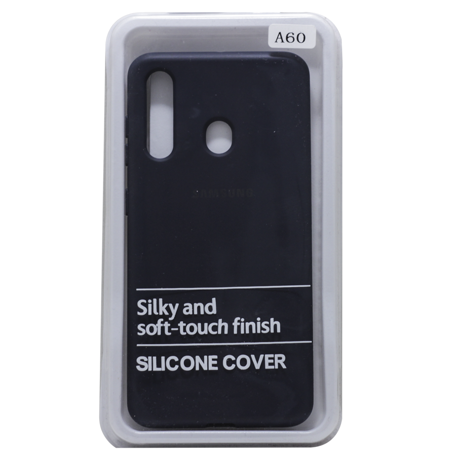 Силиконовый чехол SOFT Silicone Case для Samsung A01 Core/A013F/M01 Core HQ (с логотипом) черный