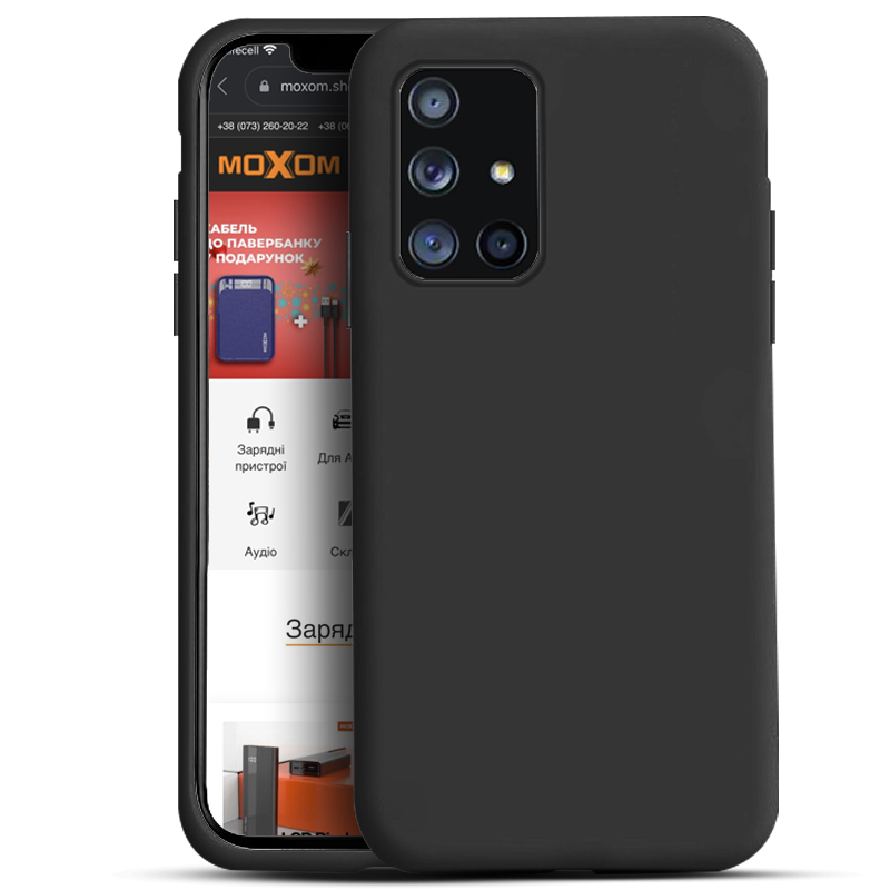 Силиконовый чехол SOFT Silicone Case для Samsung A03S (без лого) черный