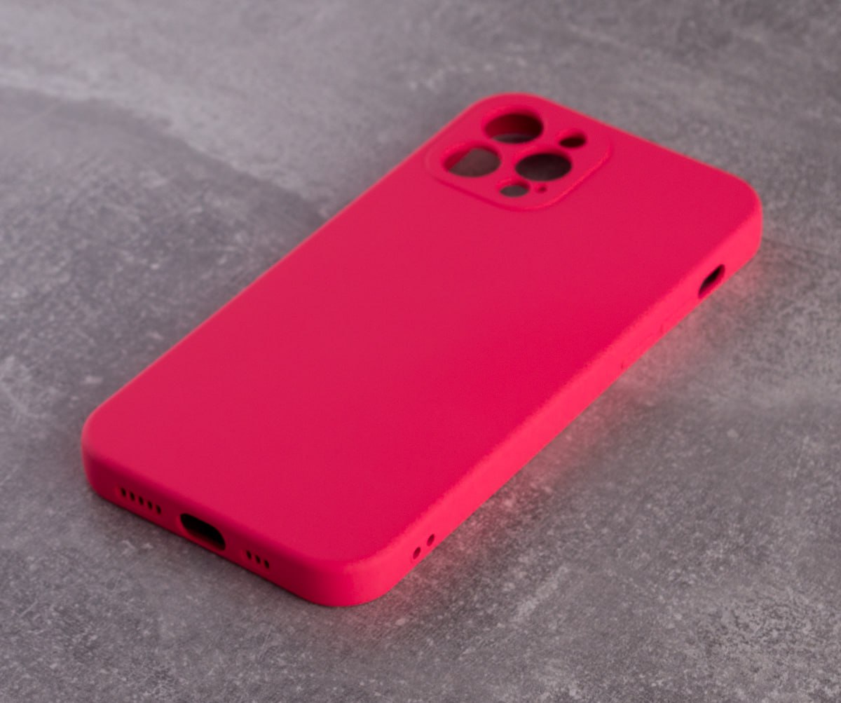 Силиконовый чехол SOFT Silicone Case для iPhone 12 Pro (без лого) малиновый