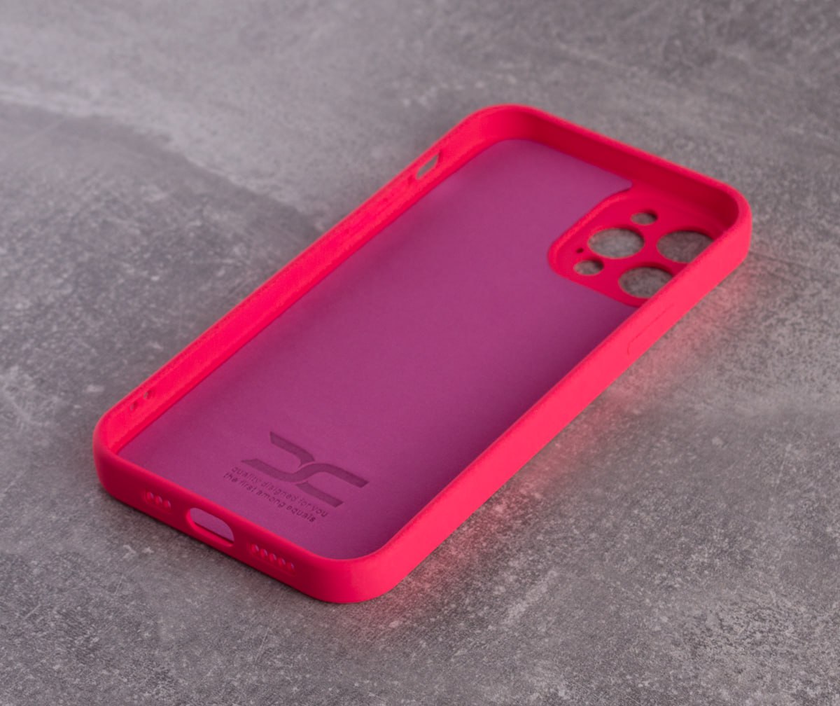 Силиконовый чехол SOFT Silicone Case для iPhone 12 Pro (без лого) малиновый