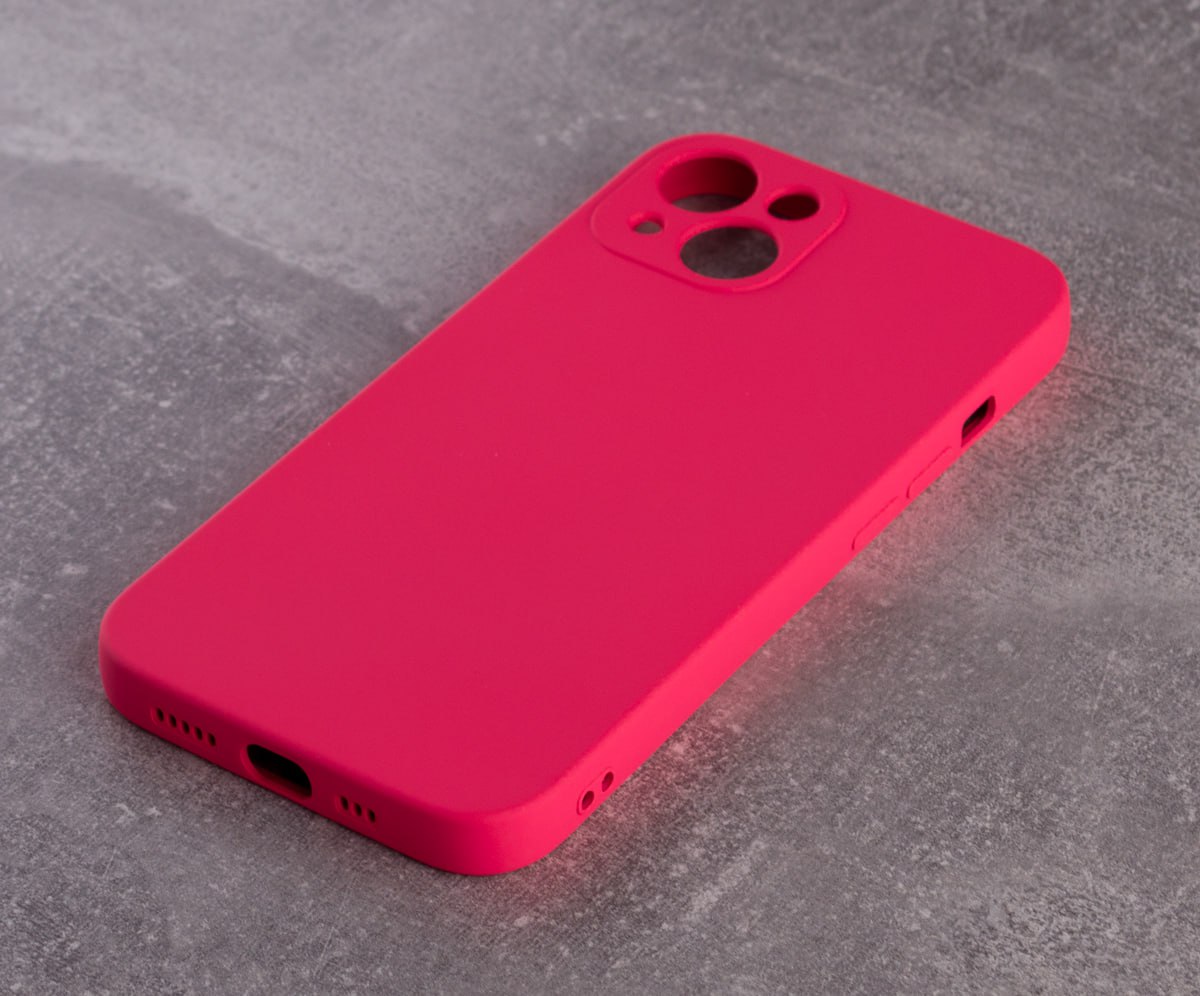 Силиконовый чехол SOFT Silicone Case для iPhone 13 (без лого) малиновый