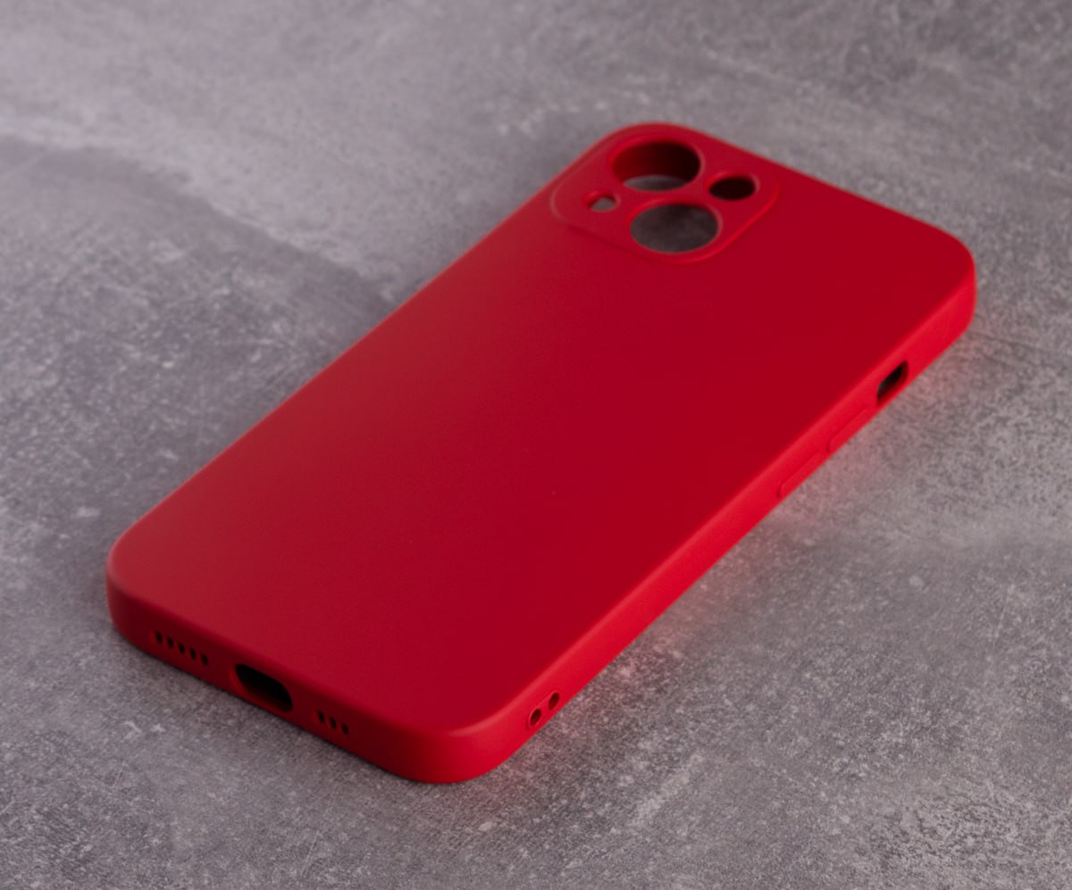 Силиконовый чехол SOFT Silicone Case для iPhone 13 (без лого) красный