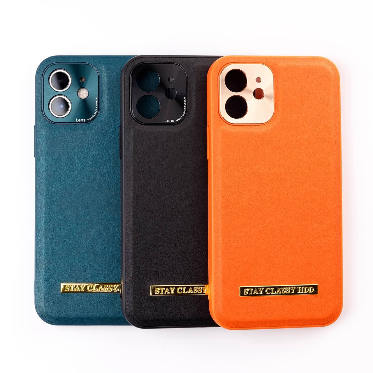 Чехол из искусственной кожи HDD STAY CLASSY (HBC-012) для iPhone 12 Pro оранжевый