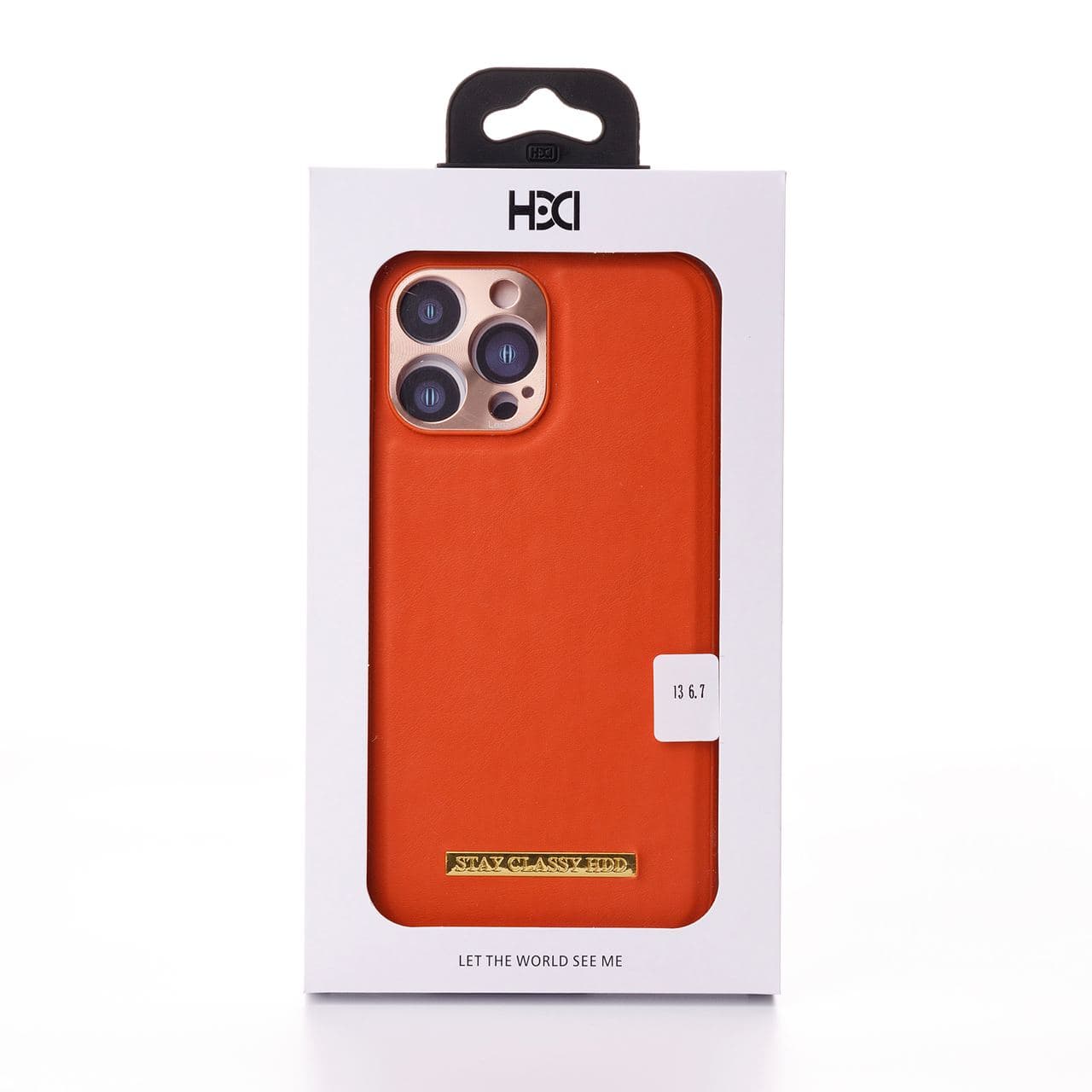 Чехол из искусственной кожи HDD STAY CLASSY (HBC-012) для iPhone 12 Pro оранжевый