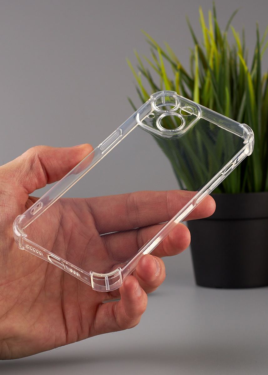 Силиконовый чехол WS SHOCKPROOF для iPhone 14 прозрачный