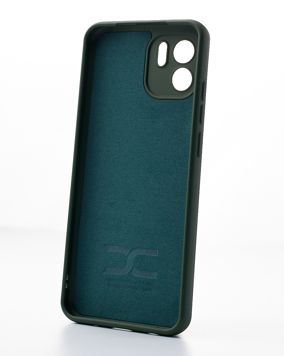 Силиконовый чехол SOFT Silicone Case для Xiaomi Redmi A1 (ТРИЗУБ) темно-зеленый