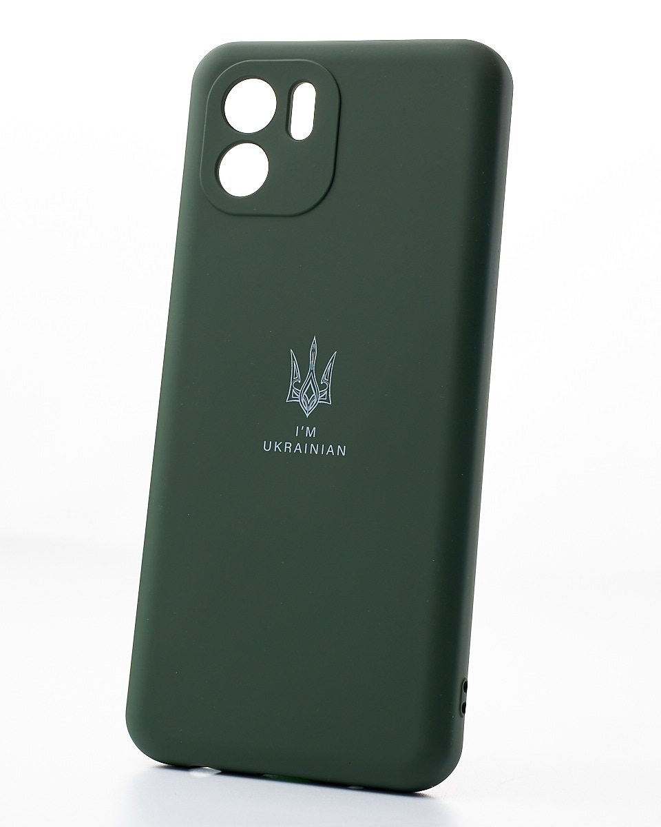 Силиконовый чехол SOFT Silicone Case для Xiaomi Redmi A1 (ТРИЗУБ) темно-зеленый