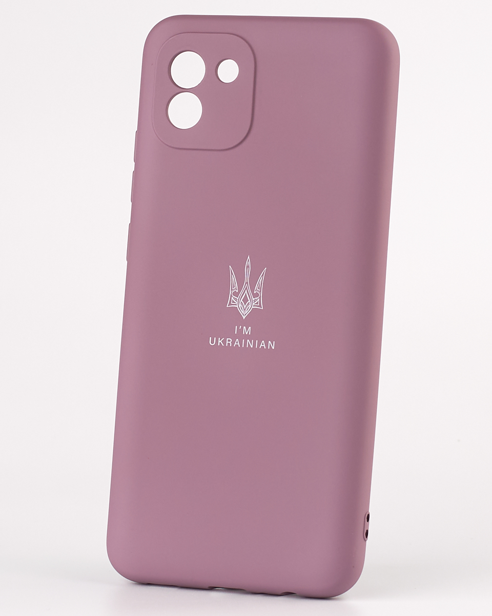 Силиконовый чехол SOFT Silicone Case для Samsung A03 (ТРИЗУБ) лаванда