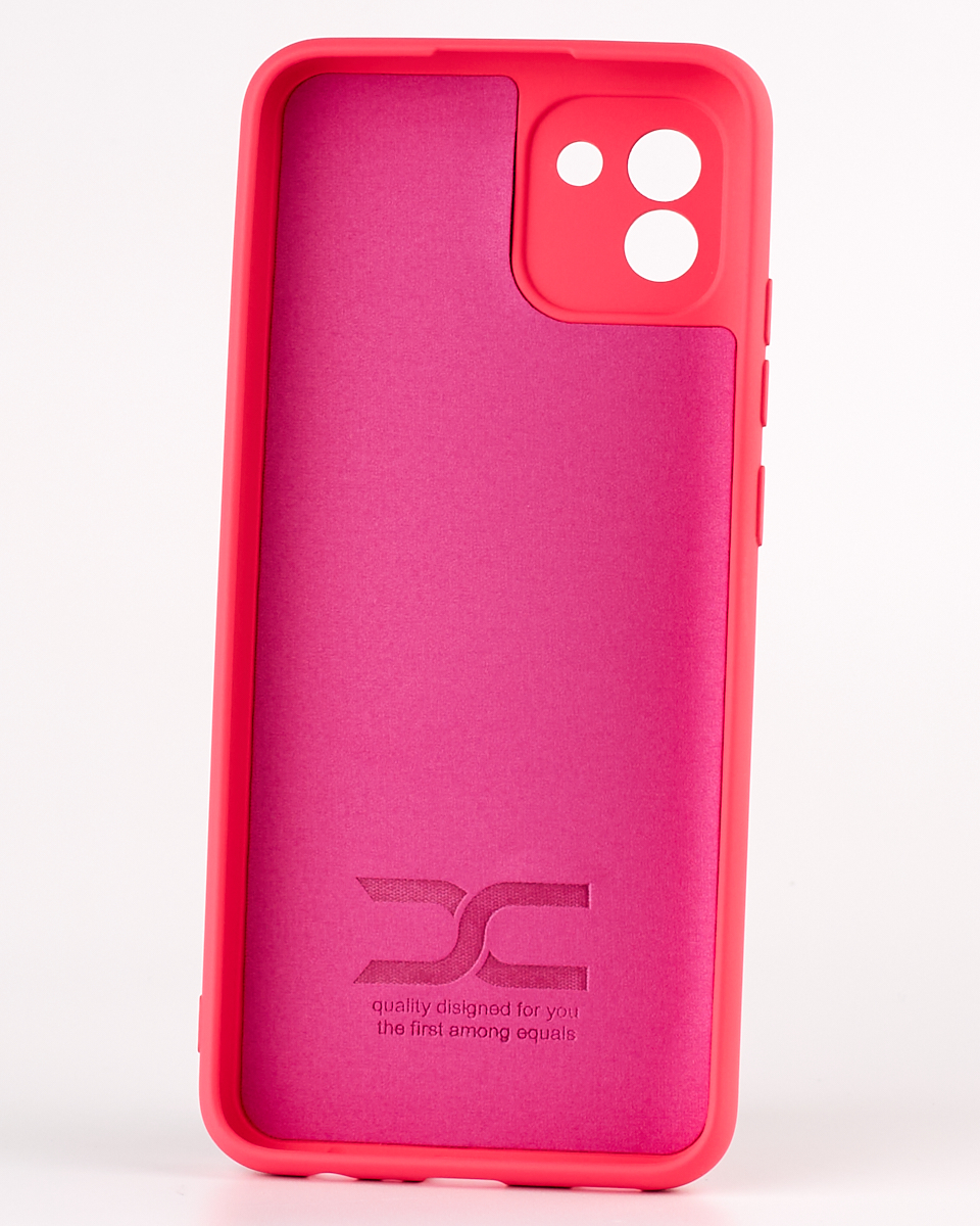 Силиконовый чехол SOFT Silicone Case для Samsung A03 (ТРИЗУБ) малиновый