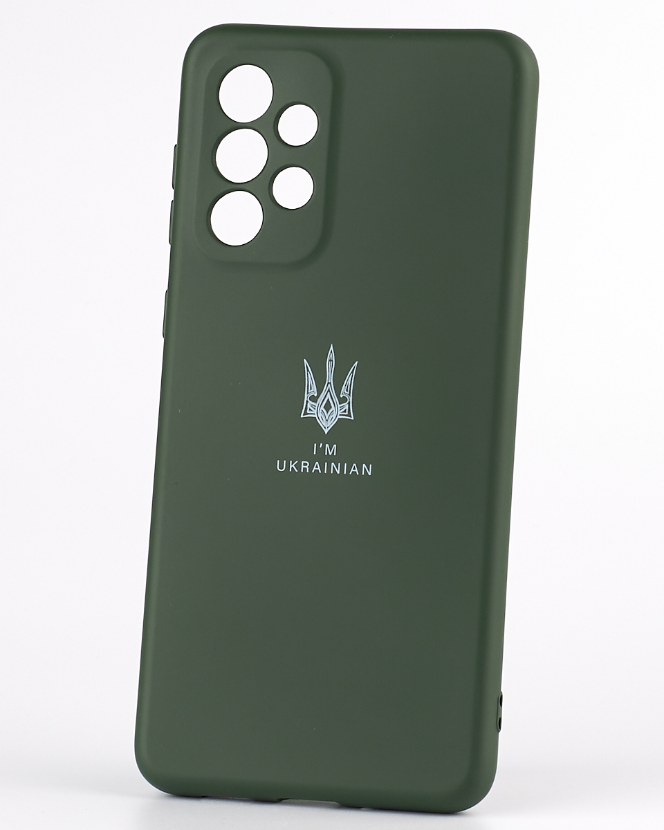 Силиконовый чехол SOFT Silicone Case для Samsung A33 5G (ТРИЗУБ) темно-зеленый