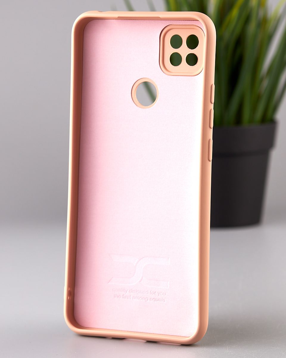 Силиконовый чехол SOFT Silicone Case для Xiaomi Redmi 10A (ТРИЗУБ) пудра