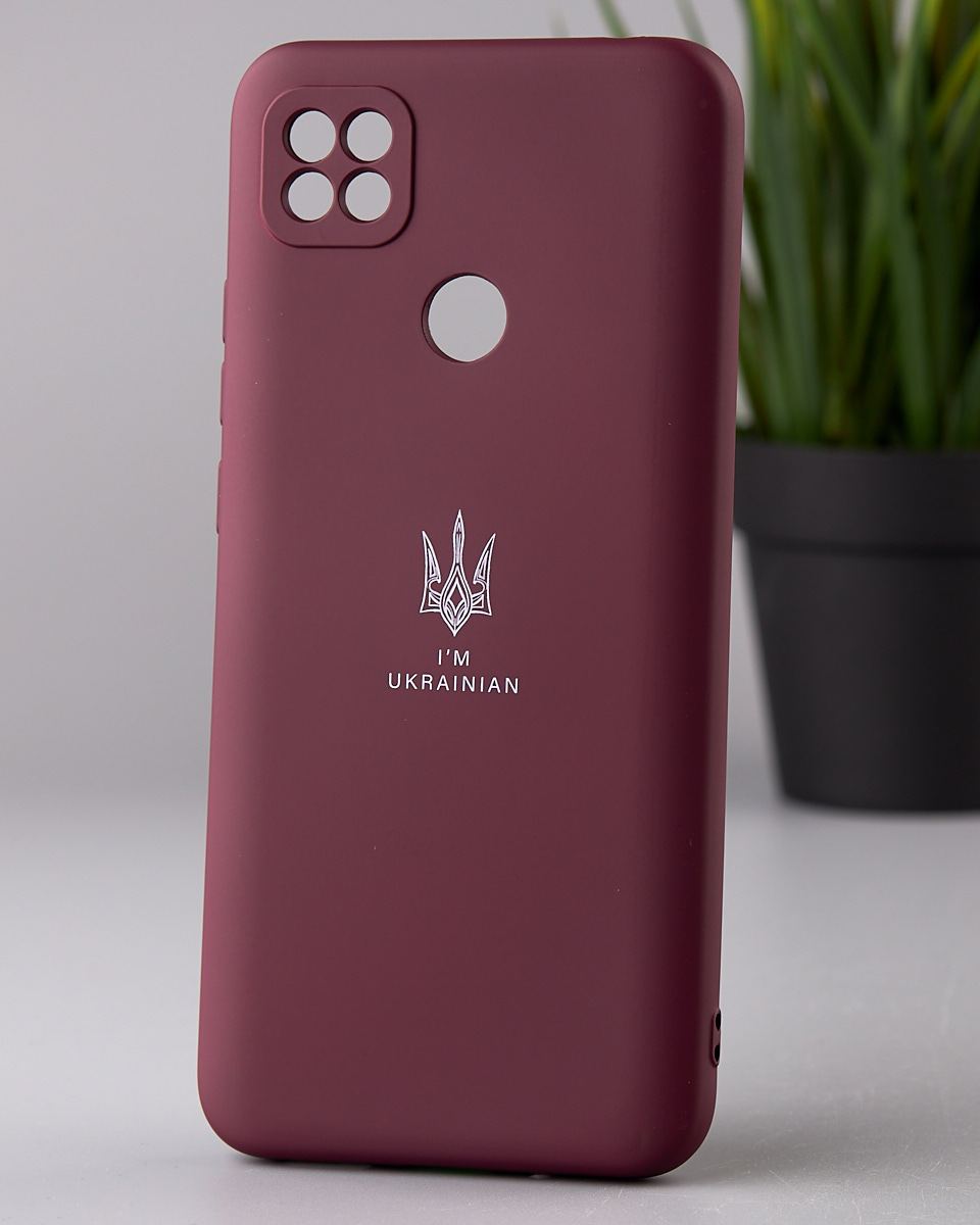 Силиконовый чехол SOFT Silicone Case для Xiaomi Redmi 10A (ТРИЗУБ) бордовый