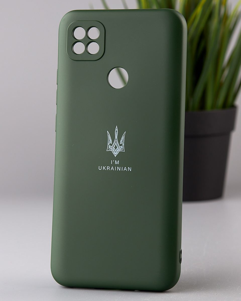 Силиконовый чехол SOFT Silicone Case для Xiaomi Redmi 10A (ТРИЗУБ) темно-зеленый