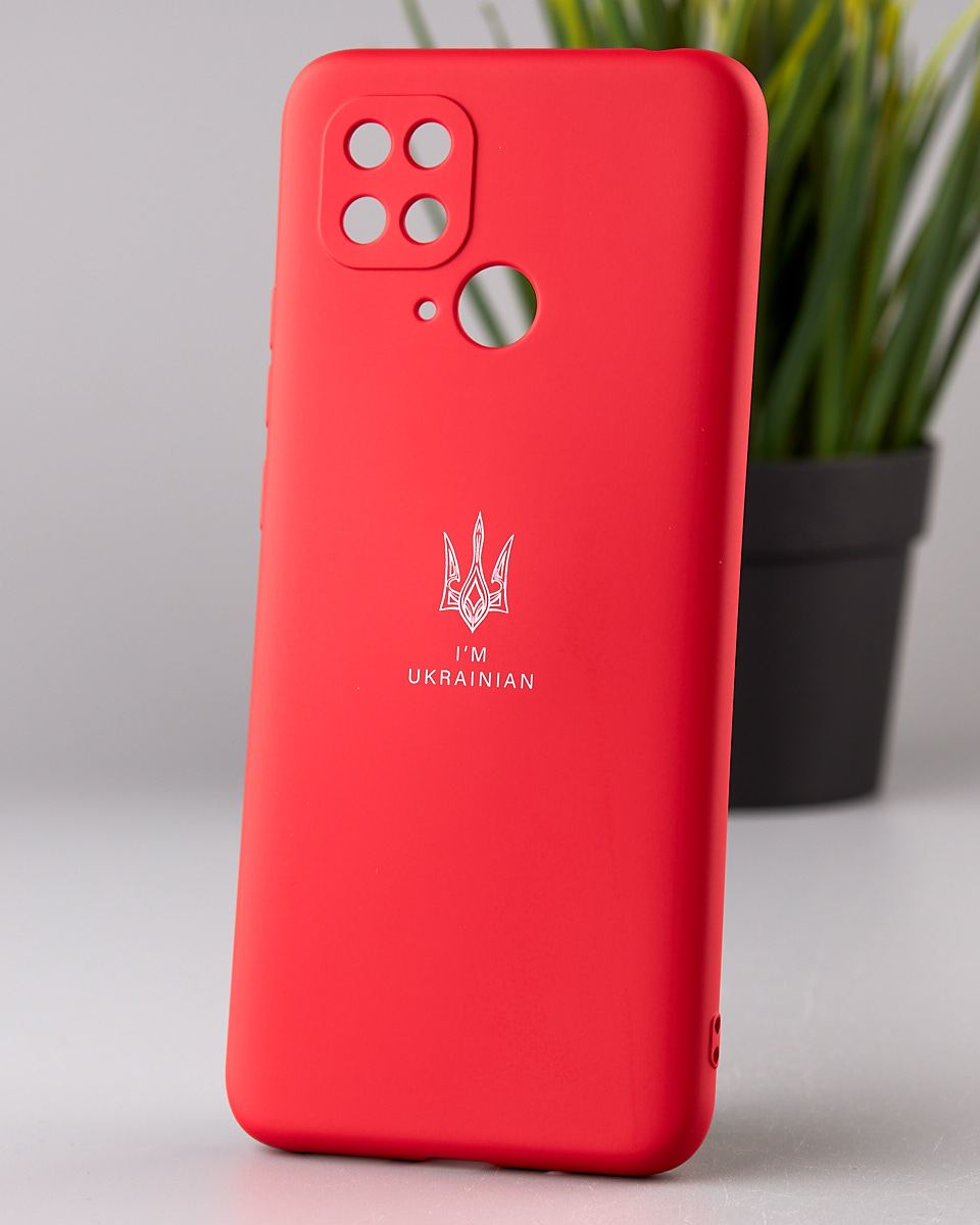 Силиконовый чехол SOFT Silicone Case для Xiaomi Redmi 10c (ТРИЗУБ) красный
