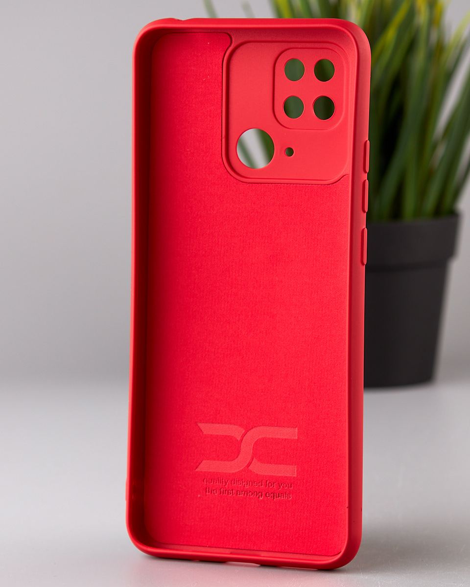 Силиконовый чехол SOFT Silicone Case для Xiaomi Redmi 10c (ТРИЗУБ) красный