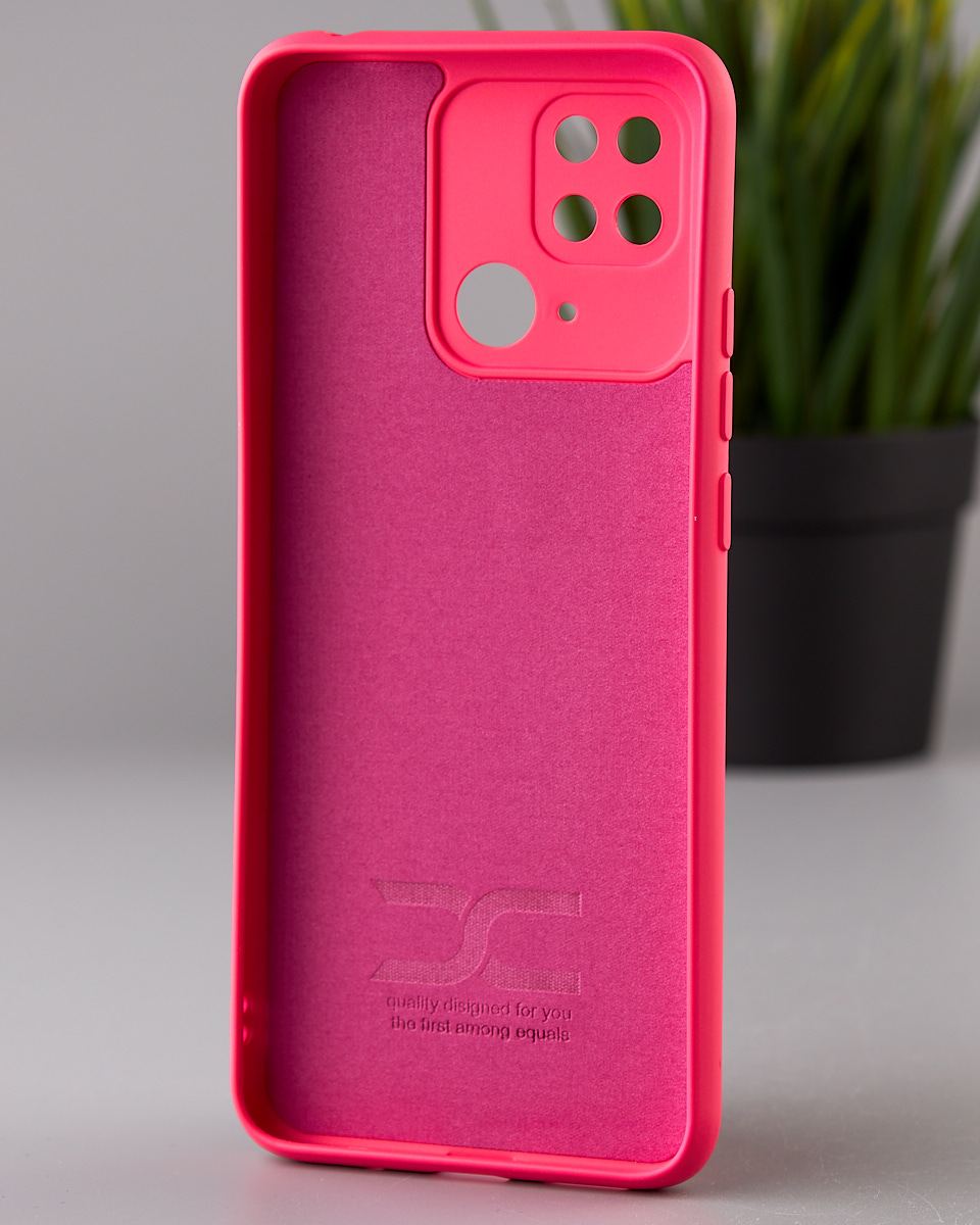 Силиконовый чехол SOFT Silicone Case для Xiaomi Redmi 10c (ТРИЗУБ) малиновый