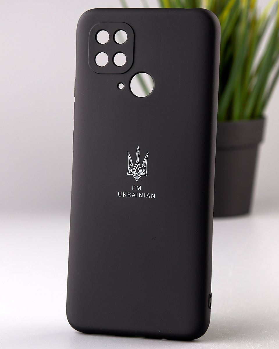Силиконовый чехол SOFT Silicone Case для Xiaomi Redmi 10c (ТРИЗУБ) черный