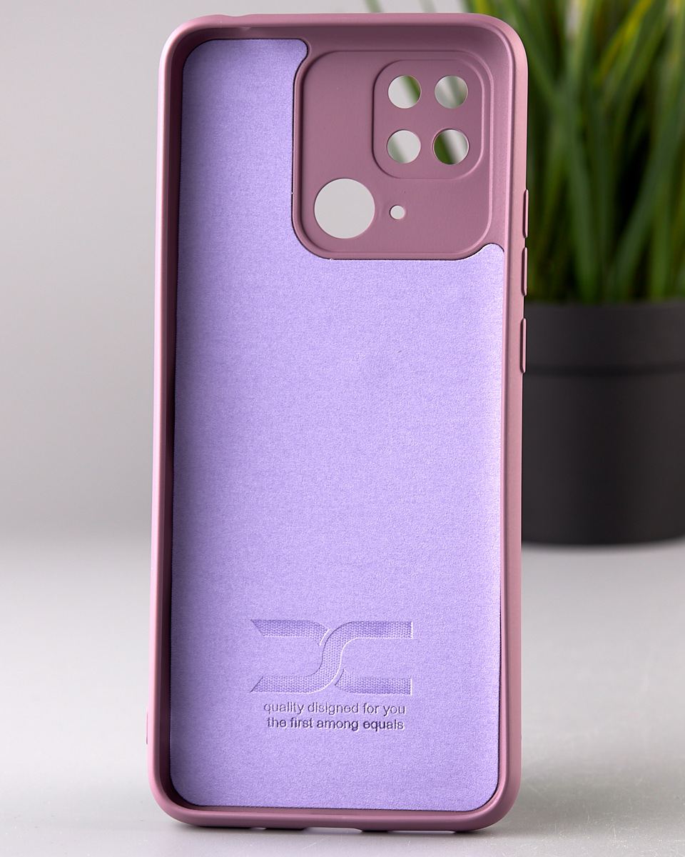 Силиконовый чехол SOFT Silicone Case для Xiaomi Redmi 10c (ТРИЗУБ) лаванда