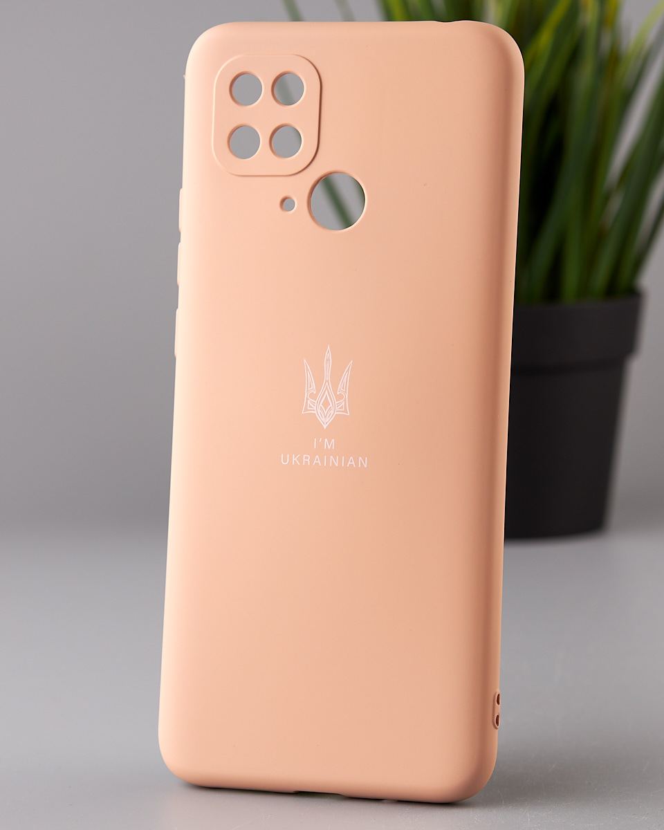 Силиконовый чехол SOFT Silicone Case для Xiaomi Redmi 10c (ТРИЗУБ) пудра