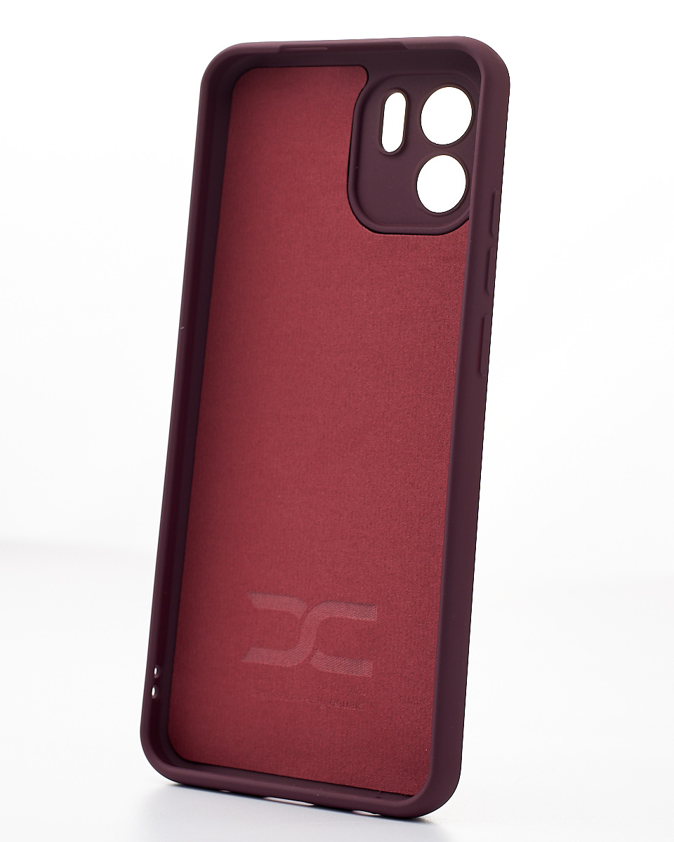 Силиконовый чехол SOFT Silicone Case для Samsung A04 (ТРИЗУБ) бордовый