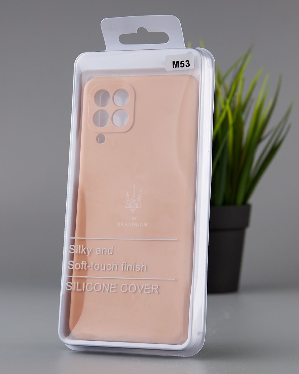 Силиконовый чехол SOFT Silicone Case для Samsung M53 5G (ТРИЗУБ) пудра