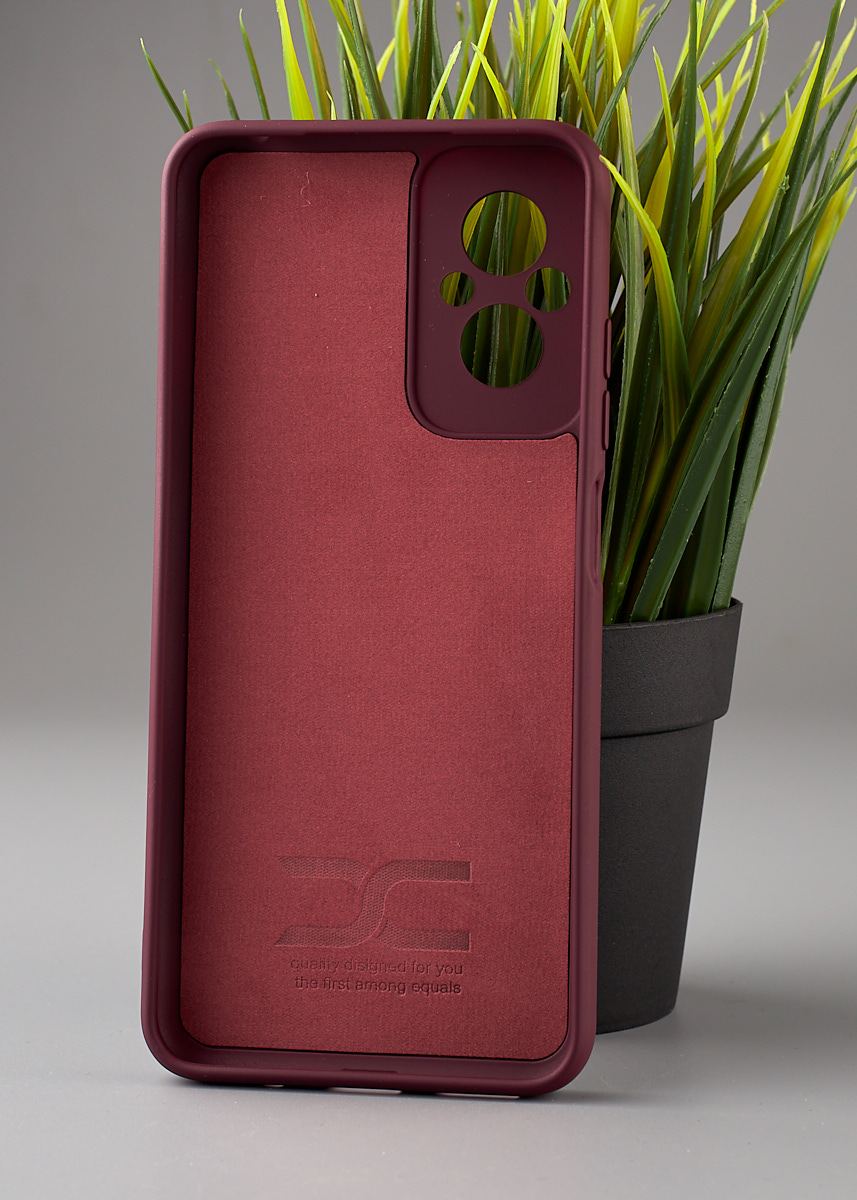 Силиконовый чехол Original pack SOFT для Xiaomi Redmi 11 Prime/Poco M5 4G (ТРИЗУБ) бордовый