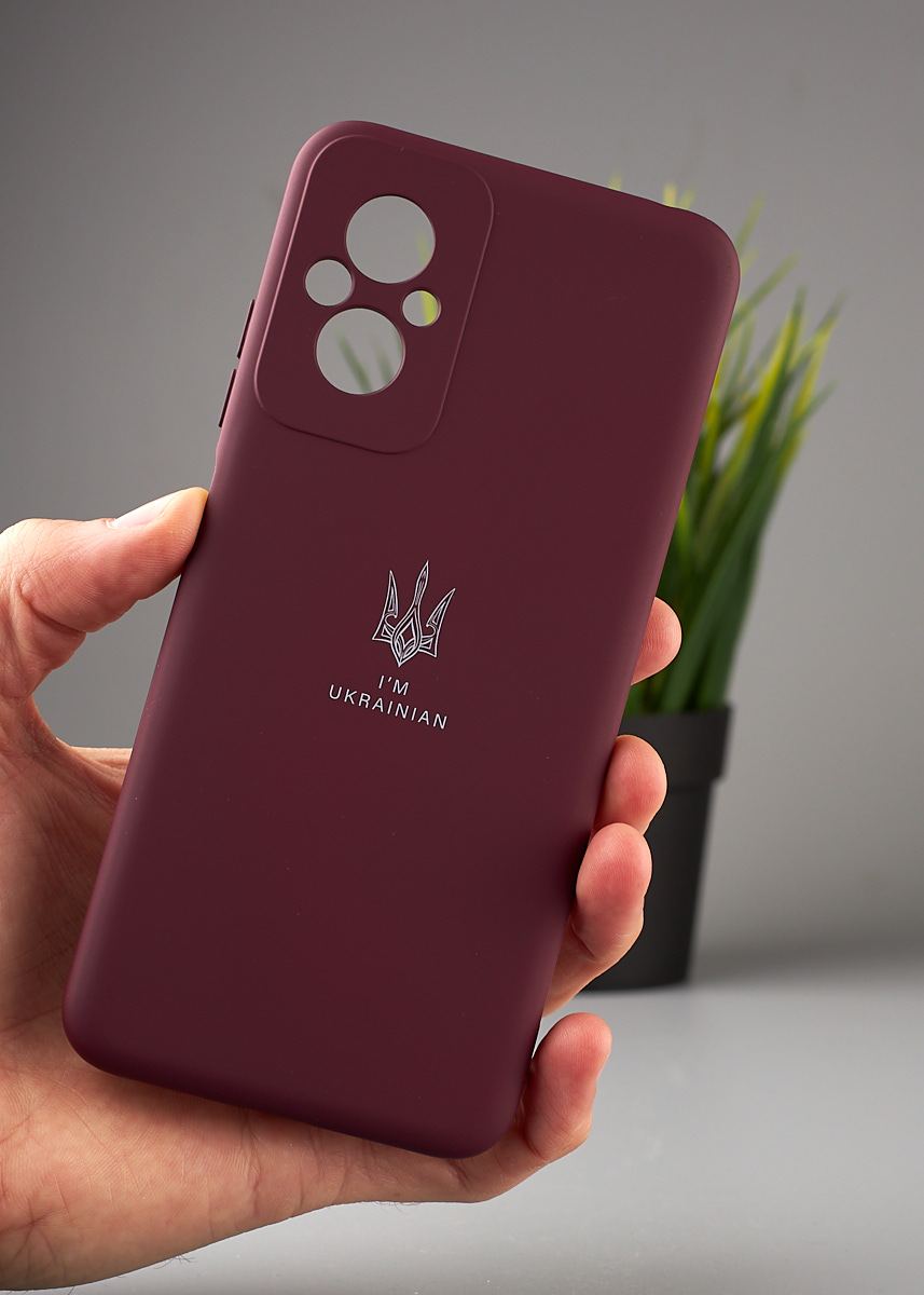 Силиконовый чехол Original pack SOFT для Xiaomi Redmi 11 Prime/Poco M5 4G (ТРИЗУБ) бордовый