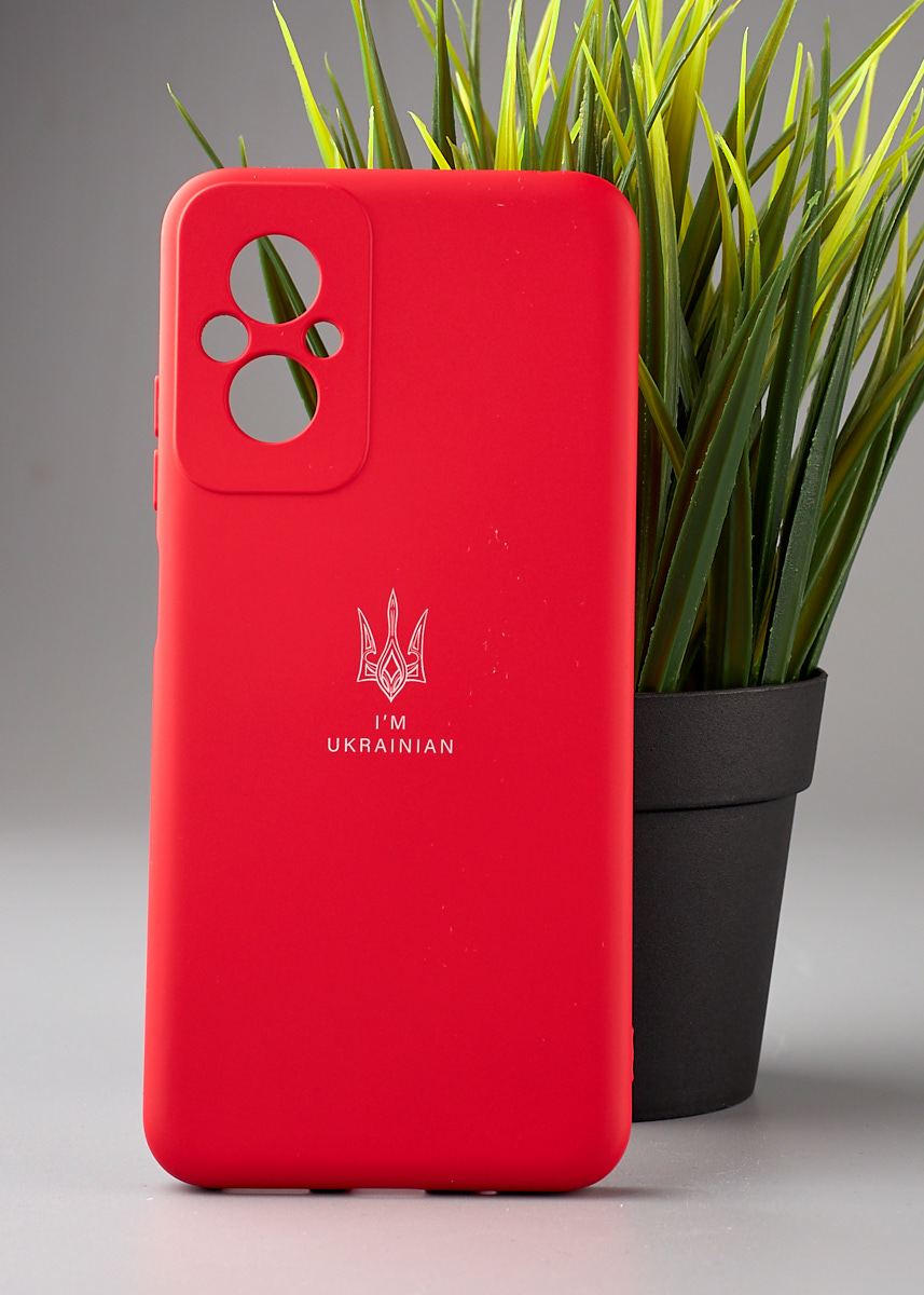 Силиконовый чехол Original pack SOFT для Xiaomi Redmi 11 Prime/Poco M5 4G (ТРИЗУБ) красный