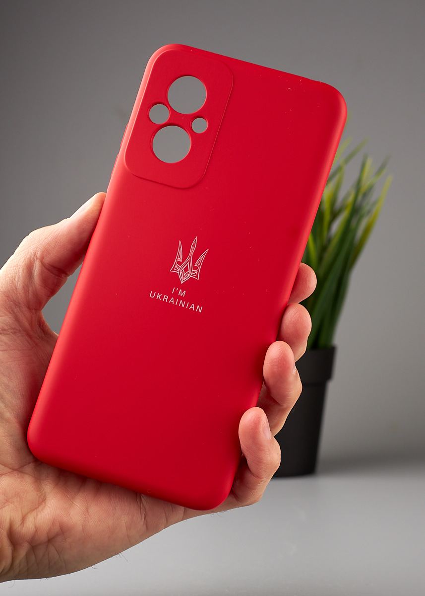 Силиконовый чехол Original pack SOFT для Xiaomi Redmi 11 Prime/Poco M5 4G (ТРИЗУБ) красный