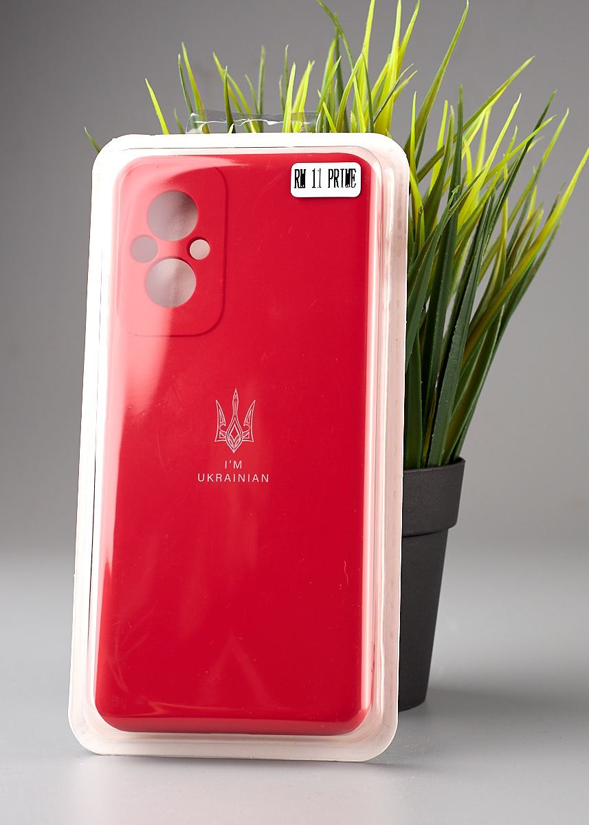 Силиконовый чехол Original pack SOFT для Xiaomi Redmi 11 Prime/Poco M5 4G (ТРИЗУБ) красный