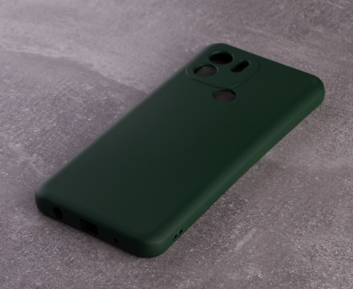 Силиконовый чехол SOFT Silicone Case для Xiaomi Redmi A2 Plus/A1 Plus (без лого) темно-зеленый