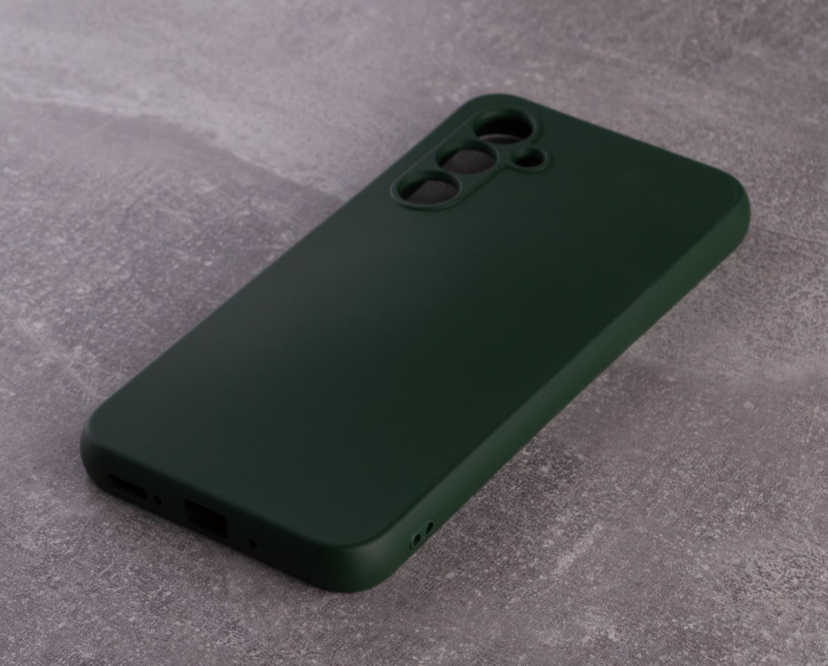Силиконовый чехол SOFT Silicone Case для Samsung A34 (без лого) темно-зеленый