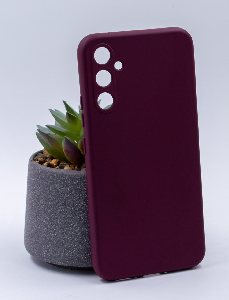 Силиконовый чехол SOFT Silicone Case для Samsung A34 (без лого) бордовый