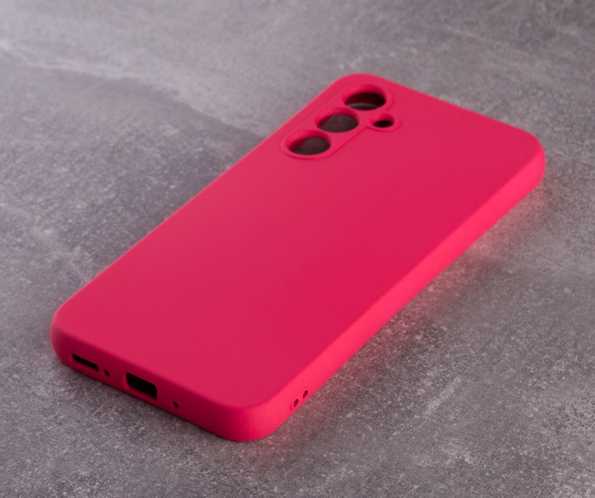 Силиконовый чехол SOFT Silicone Case для Samsung A34 (без лого) малиновый