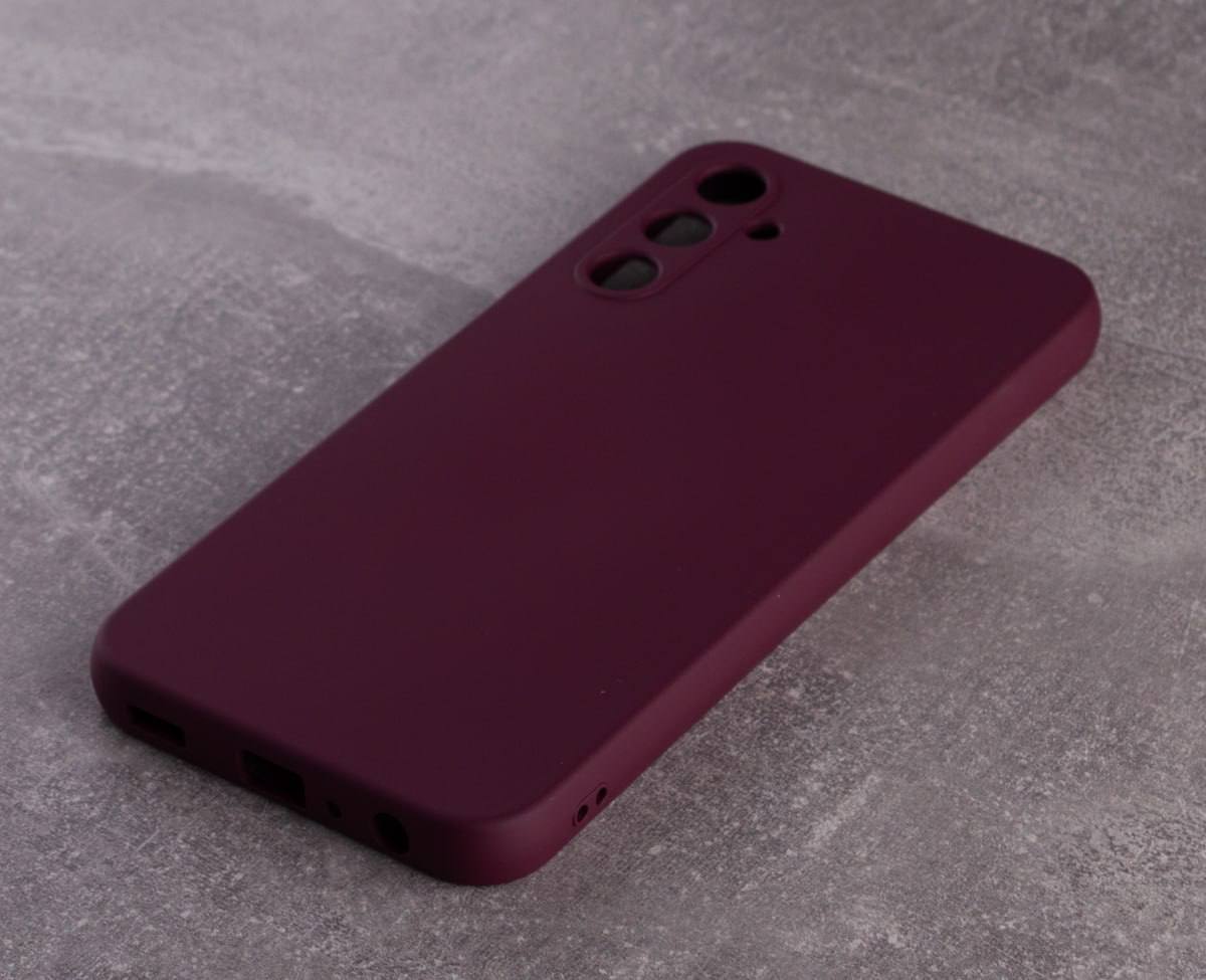 Силиконовый чехол SOFT Silicone Case для Samsung S23 (без лого) бордовый