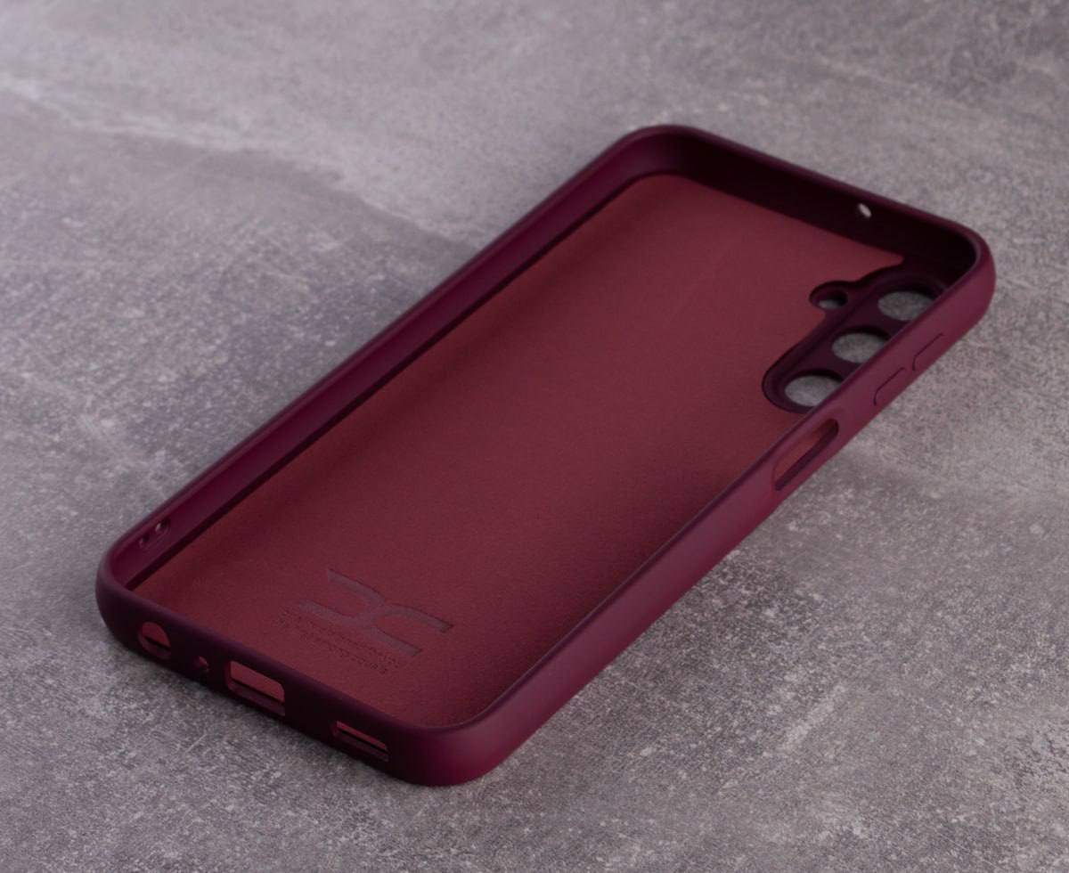 Силиконовый чехол SOFT Silicone Case для Samsung S23 (без лого) бордовый