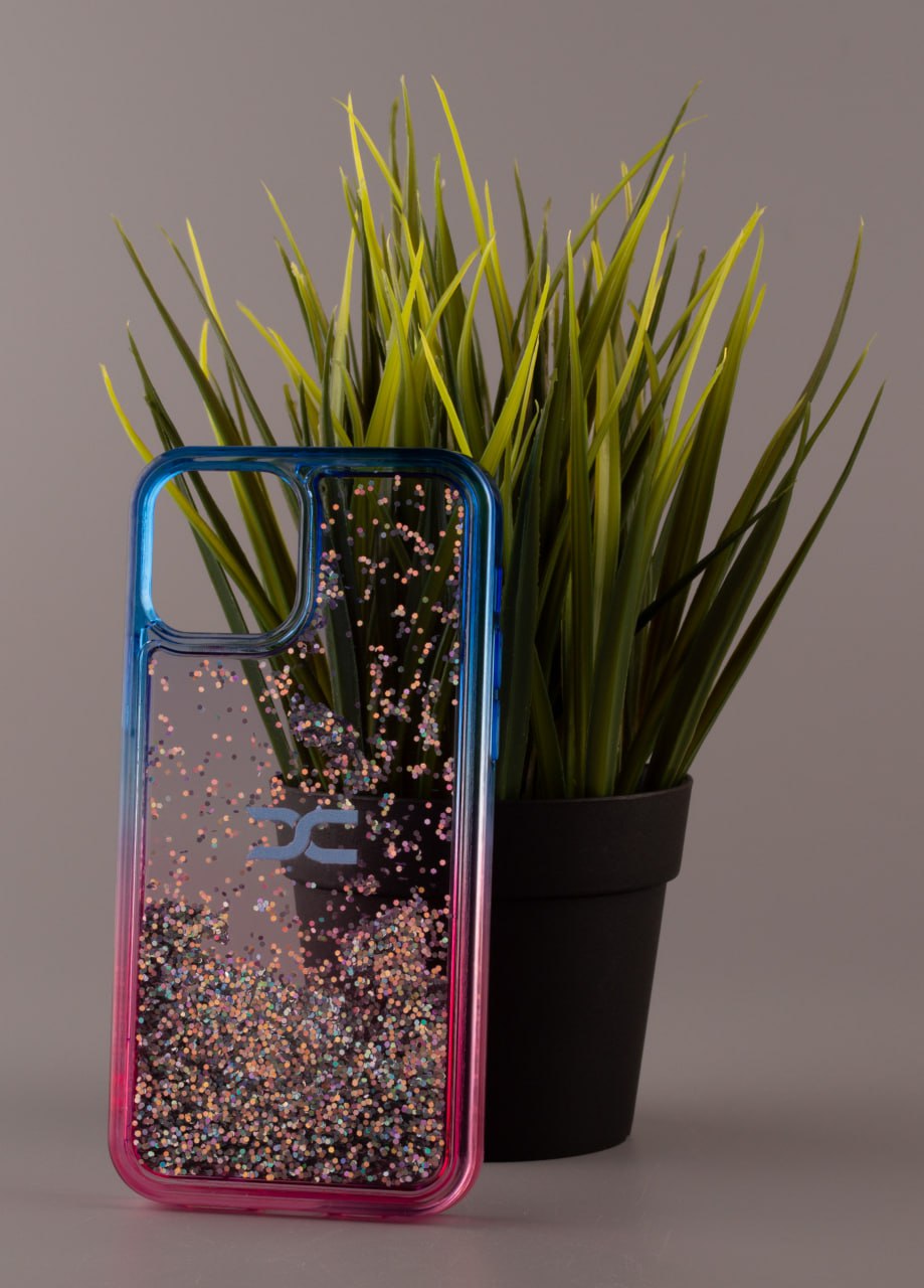 Силиконовый чехол AQUARIUM для iPhone 12 Pro Max синий/розовый