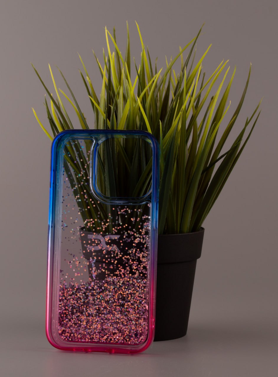 Силиконовый чехол AQUARIUM для iPhone 13 синий/розовый