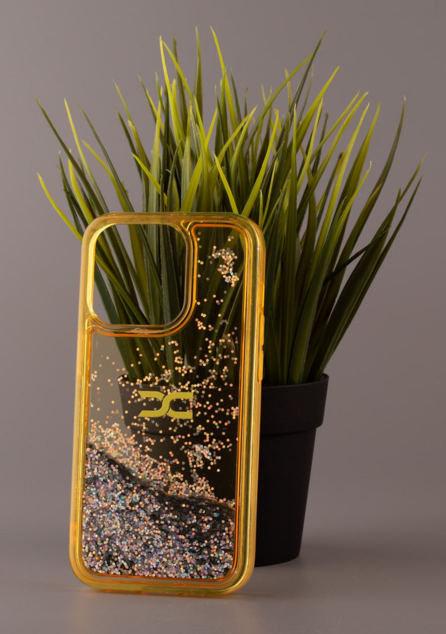 Силиконовый чехол AQUARIUM для iPhone 14 Pro желтый