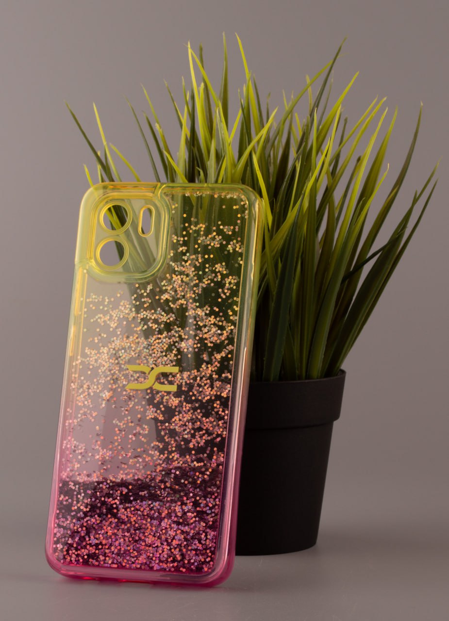 Силиконовый чехол AQUARIUM для Xiaomi Redmi A2 желтый/розовый