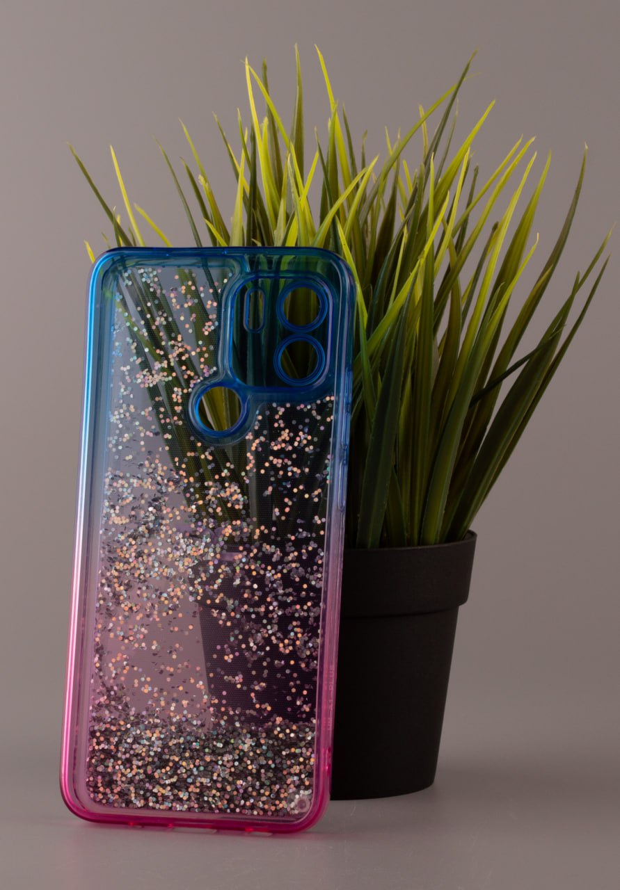 Силиконовый чехол AQUARIUM для Xiaomi Redmi A2 Plus синий/розовый