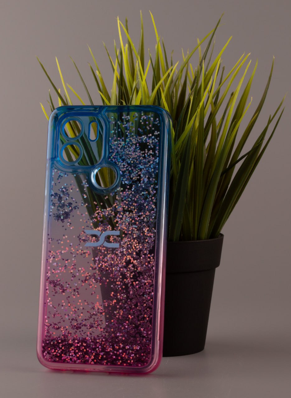 Силиконовый чехол AQUARIUM для Xiaomi Redmi A2 Plus синий/розовый